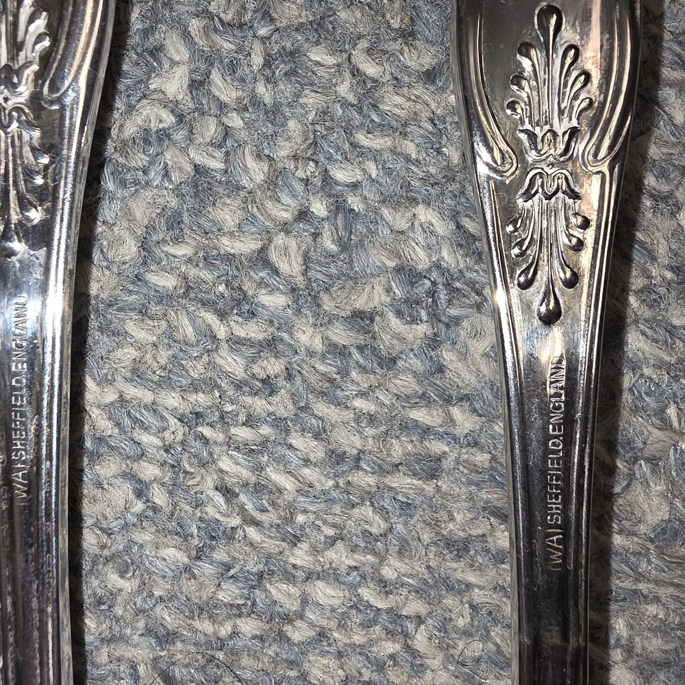 Vintage William Adams Sheffield England Silver-Plate Floral Serving Set